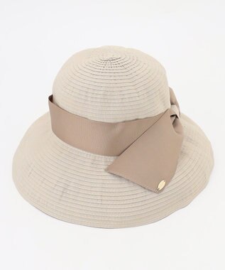 TOCCA 【UV95%以上カット・吸水速乾・抗菌防臭・洗える・サイズ調整可】GROSGRAIN RIBON HAT 帽子 ベージュ系