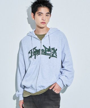 WEGO ワッペンロゴジップパーカー アッシュグレー