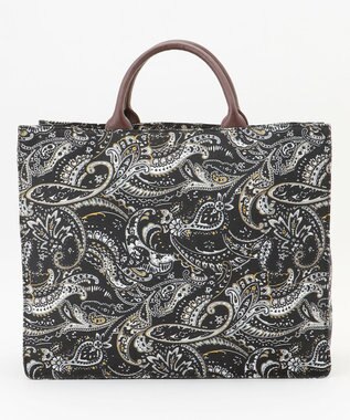 自由区 【カタログ掲載】ペイズリープリント トートバッグ ネイビー