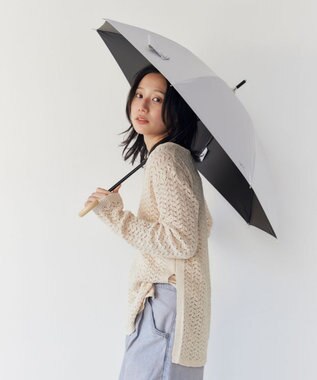 AURORA 【Ungrid（アングリッド）】無地ロゴワンポイントプリント晴雨兼用傘（長傘）