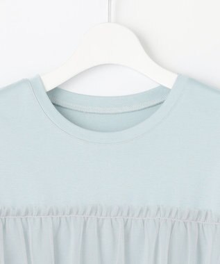 Feroux チュールコンビカットソー スカイブルー系