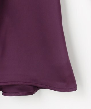 ANY L 【WEB限定】サテンコンビペプラムカットソー ワイン