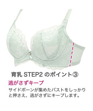 BRADELIS New York 【BRADELIS New York / 育乳ブラ・STEP2 寄せる】　ナオミステップ2ブラ22A1 ライトグリーン