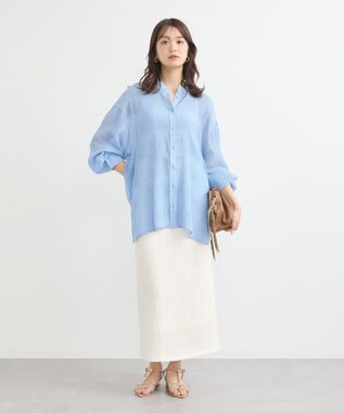 earth music&ecology 選べる丈カットナロースカート Ivory