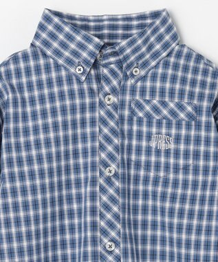 J.PRESS KIDS 【110-130cm】オックス チェックシャツ ブルー系3