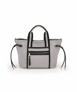 TOPKAPI 【新色追加】【TREASURE TOPKAPI】ネオプレン フロントポケット 2way ショルダー付き ミニトートバッグ グレー