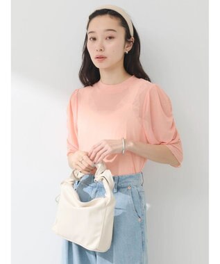 earth music&ecology ５分袖シアーインナー Pink