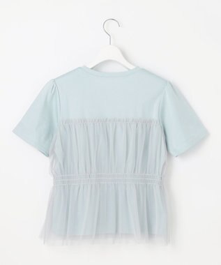 Feroux チュールコンビカットソー スカイブルー系