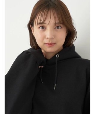 earth music&ecology 裏起毛パーカー Black