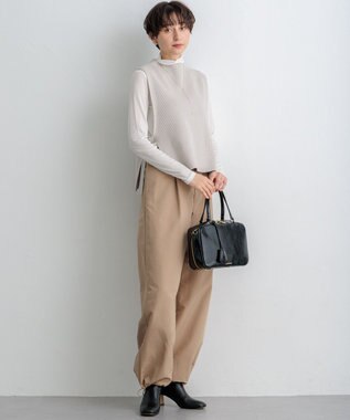 23区 S 【洗える】コットンリリー ニットベスト ライトグレー系