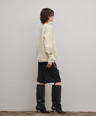 GRACE CONTINENTAL スウェットライクニットトップ ホワイト