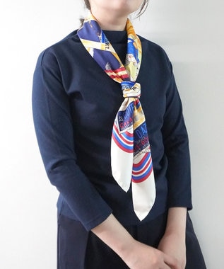 Marca ＜秋の新作！＞【 Marcaオリジナル】ボヤージュ 大判 シルクツイル スカーフ