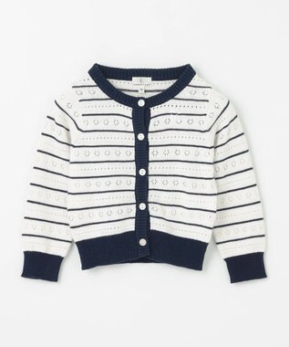 組曲 KIDS 【90-100㎝】フラワーアイレット カーディガン