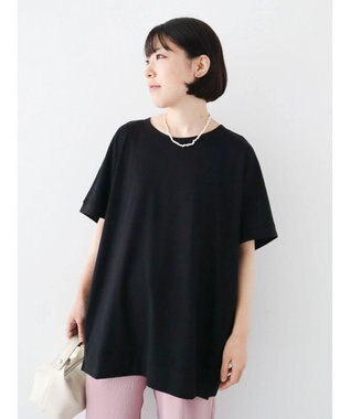 Green Parks フレンチスリーブ脇ドッキングカットプルオーバー Black