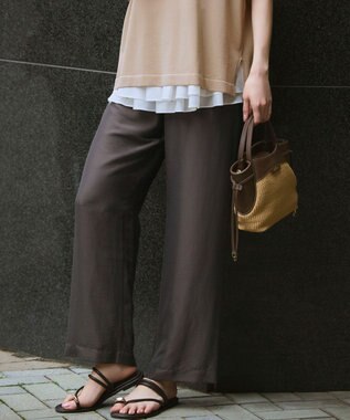 23区 【先行予約】クールタッチタフタ ワイドパンツ