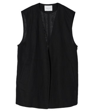 AMERICAN HOLIC リネンブレンドジレベスト Black