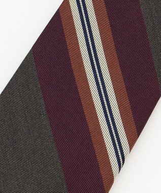 J.PRESS MEN スパンシルク レジメンタル柄ネクタイ オレンジ系2