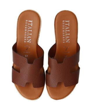INTER-CHAUSSURES 【ITALIAN SHOEMAKERS】厚底ミュールサンダル ブラウン