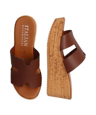 INTER-CHAUSSURES 【ITALIAN SHOEMAKERS】厚底ミュールサンダル ブラウン