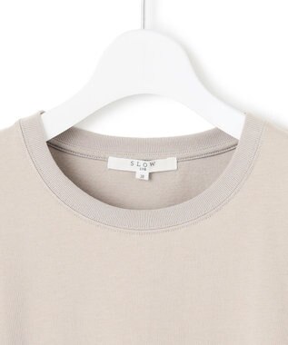 23区 S 【SLOW/一部店舗限定】MVSコットン ヴィンテージ風 ロゴTEE ベージュ系