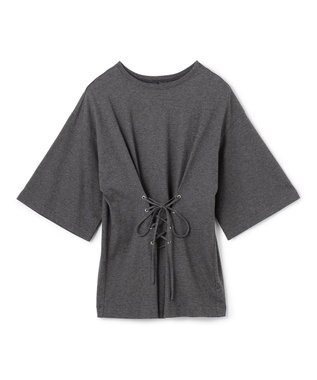 uncrave プレーンジャージー 2WAYレースアップトップス チャコール