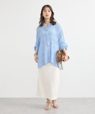 earth music&ecology 選べる丈カットナロースカート Ivory