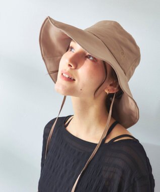 OP／FILA 【Ocean Pacific】UVカットつば広ハット ベージュ