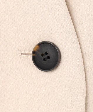 UNFILO BEAUTY MOVE ボタン付き ノーカラージャケット アイボリー