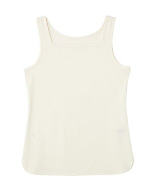 YECCA VECCA 2wayスクエアリブタンクトップ Ivory