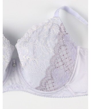 Wing ブラジャー Wing Lesiage バストを小さく見せる 脇すっきり フルカップブラ 【6000シリーズ】 小さく見せるブラ PB6001 ウイング／ワコール バイオレット