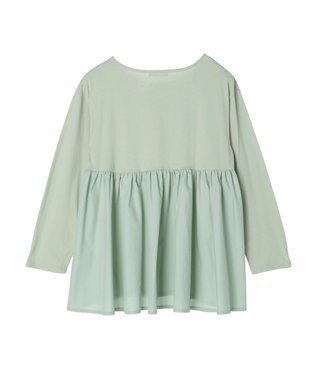 Green Parks バックギャザー布帛切替プルオーバー Green