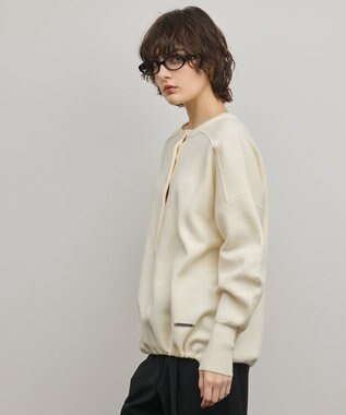 GRACE CONTINENTAL スウェットライクニットトップ ホワイト