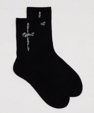 WEGO クロスロゴデザインソックス ブラック