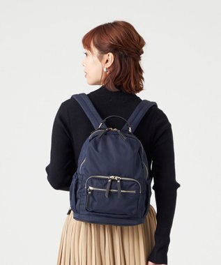 LA BAGAGERIE 【MONICA】13ポケットナイロンリュック　SMALL ネイビー