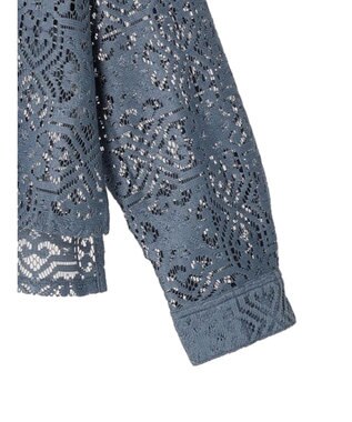 earth music&ecology レースショートシャツ Sax