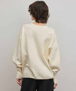 GRACE CONTINENTAL スウェットライクニットトップ ホワイト