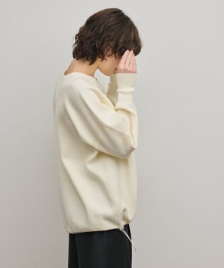 GRACE CONTINENTAL スウェットライクニットトップ ホワイト