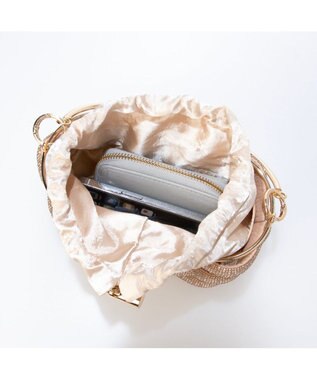 UNBILLION カシュカシュ cachecache / メタリックメッシュオーバルバッグ ゴールド