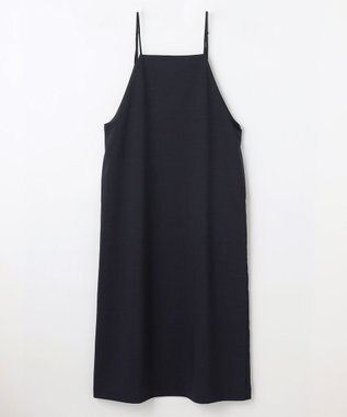 ANY L 【洗濯機可/セットアップ可/UVケア/速乾/イージーケア】サラサラテックリネンキャミソールワンピース ネイビー