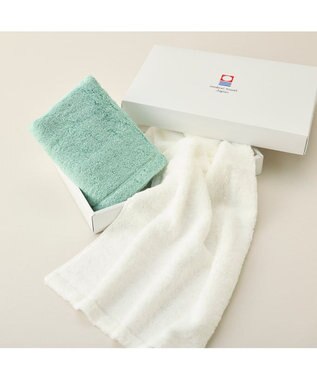 PRESENTERS ROOM CUOL タオルではじめるスキンケア / フェイスタオル　ホワイト×ミント -
