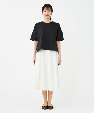 KASHIYAMA 【抗菌繊維】スタイリッシュジャージー トップス ブラック