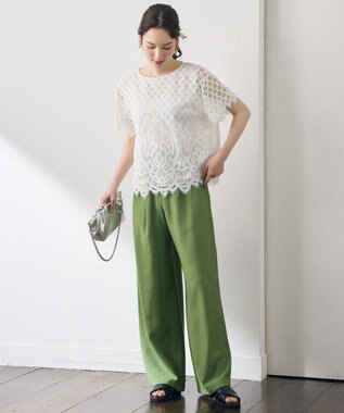 自由区 パネルレース ブラウス オフ