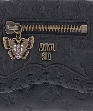 ANNA SUI ベロニカ 口金二つ折り財布 ブラック
