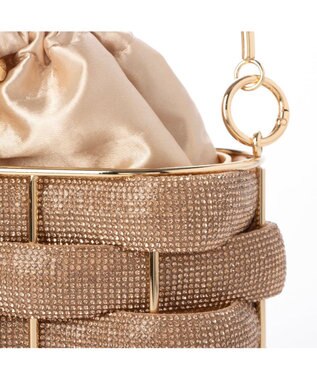 UNBILLION カシュカシュ cachecache / メタリックメッシュオーバルバッグ ゴールド