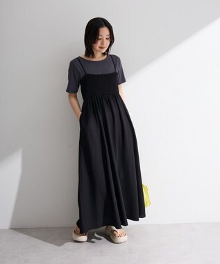 Green Parks サッカーキャミワンピース Black