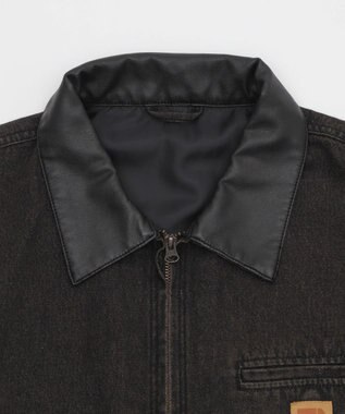 WEGO 【25年秋冬新作/MLサイズ展開】ワーカーズZIPジャケット デニムブラックソノタ