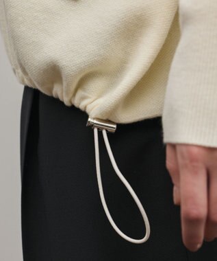 GRACE CONTINENTAL スウェットライクニットトップ ホワイト