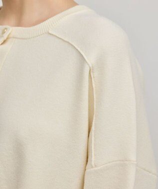 GRACE CONTINENTAL スウェットライクニットトップ ホワイト