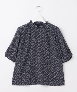J.PRESS LADIES チェーンプリント スリットネック カットソー ネイビー系5