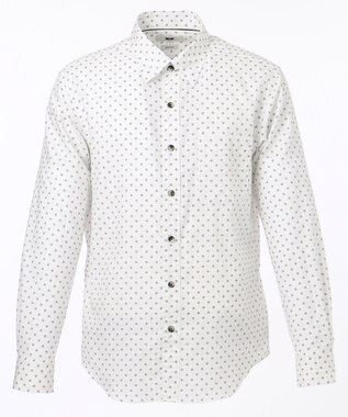 JOSEPH ABBOUD 【キングサイズ】JCヘリンボーンプリント　シャツ ホワイト系5